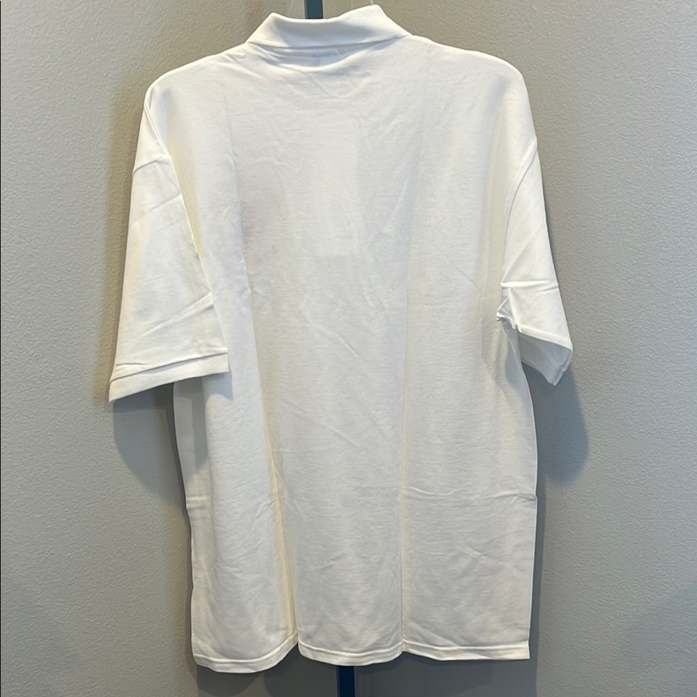 Never worn Anvil White Polo Shirt with Red Embroidery - Picture 4 of 4